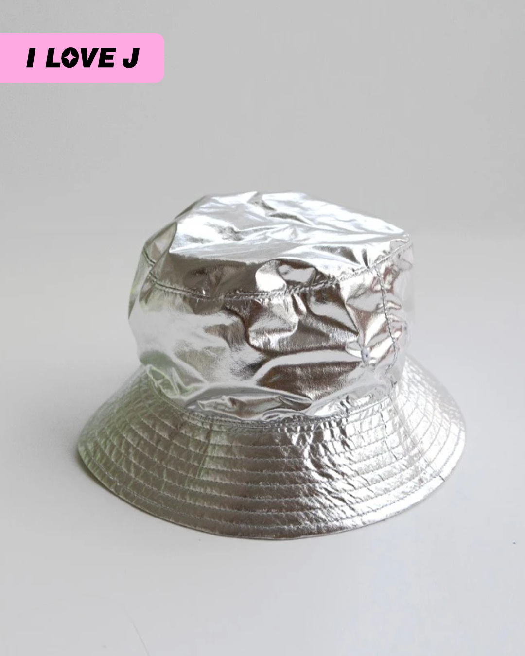 LELLO Silver Nylon Reversible Korean Style Hat