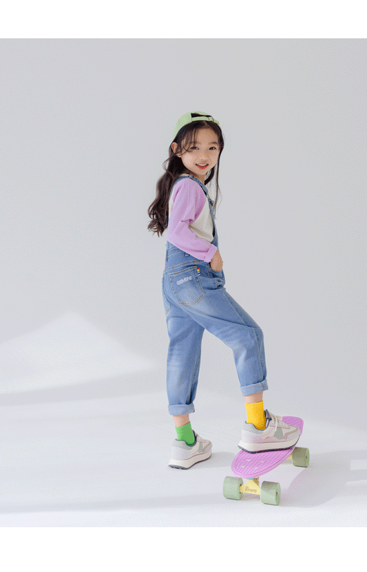 [PRE-ORDER] Kids Unisex Stretchy Baggy Overalls – Lightweight Suspender Pants