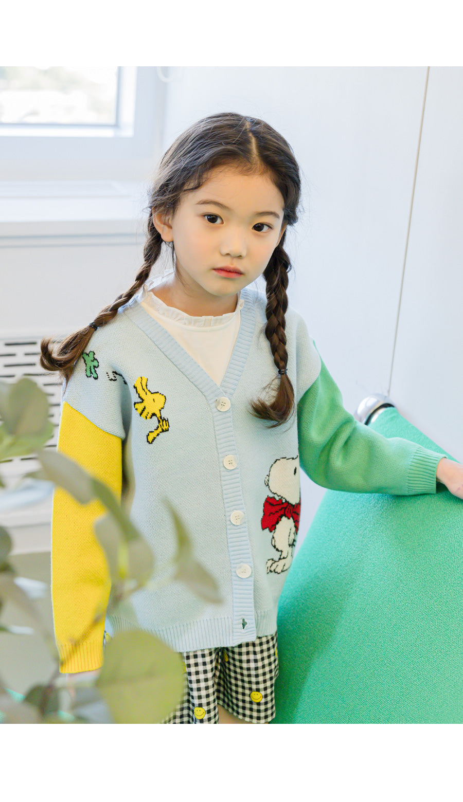 [PRE-ORDER] Kids Unisex Snoopy Ribbon Knit Cardigan