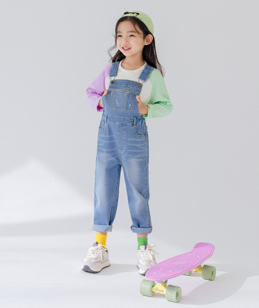 [PRE-ORDER] Kids Unisex Stretchy Baggy Overalls – Lightweight Suspender Pants
