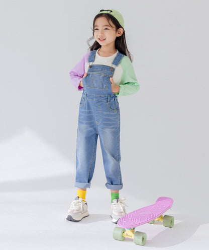 [PRE-ORDER] Kids Unisex Stretchy Baggy Overalls – Lightweight Suspender Pants