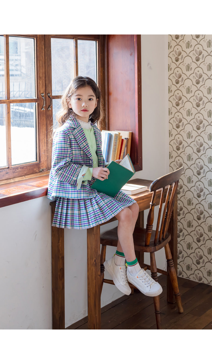 [PRE-ORDER] Kids Unisex Checkered Suit Jacket – Stretch Plaid Blazer