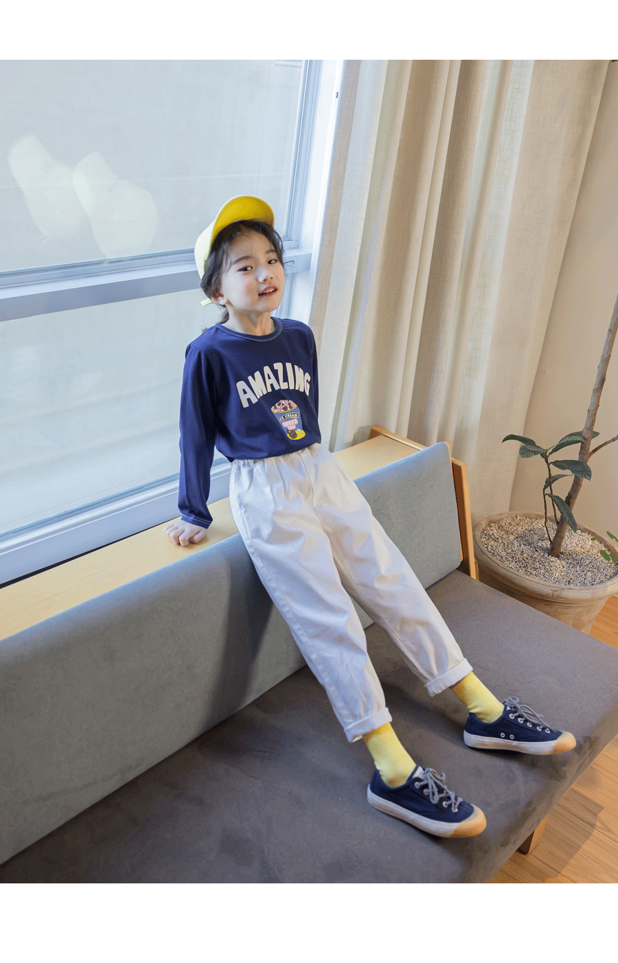 [PRE-ORDER] Lightweight Unisex Spring Tapered Cotton Trousers – Kids Pleated Baggy Pants