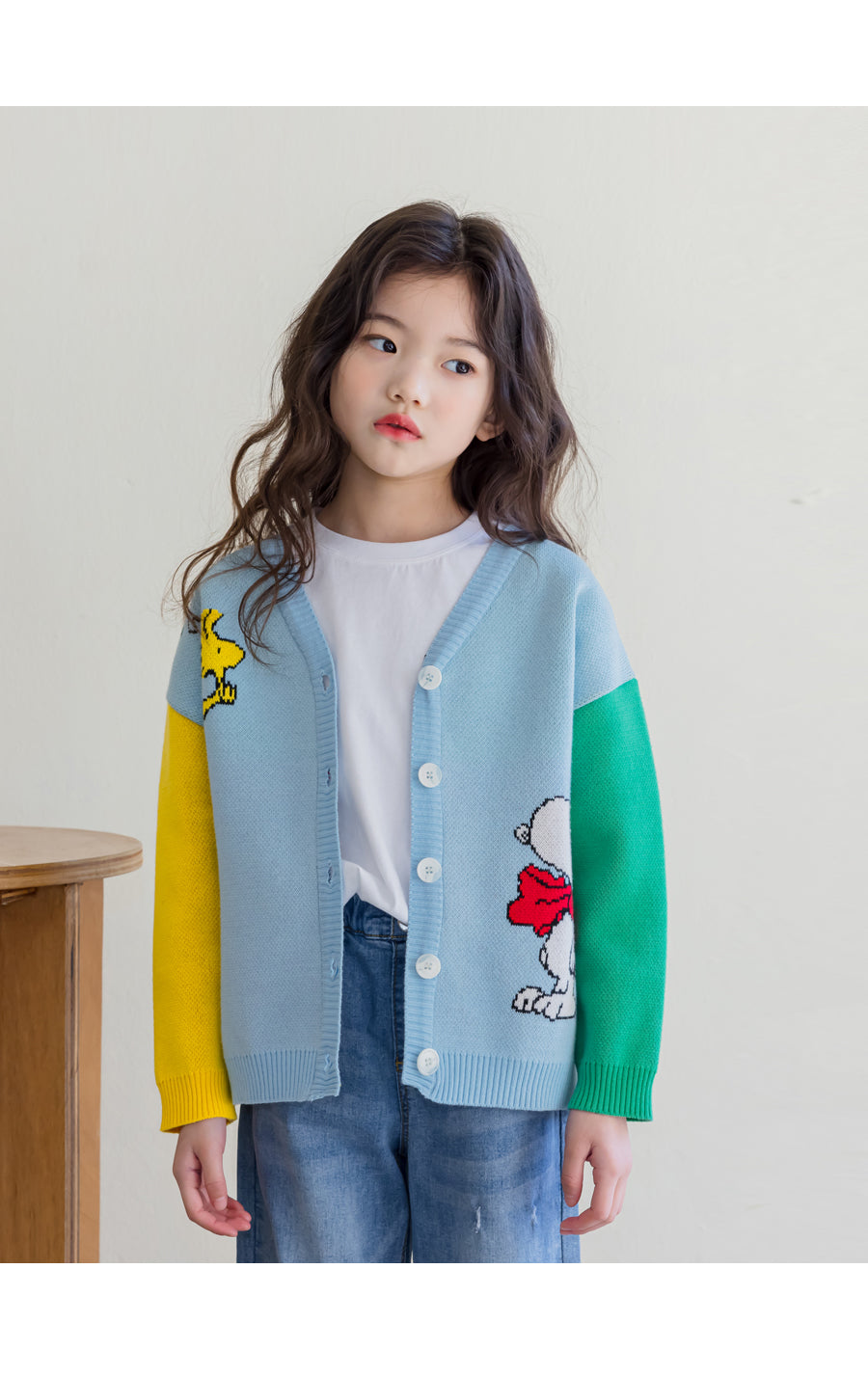 [PRE-ORDER] Kids Unisex Snoopy Ribbon Knit Cardigan