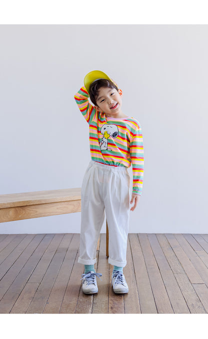 [PRE-ORDER] Lightweight Unisex Spring Tapered Cotton Trousers – Kids Pleated Baggy Pants