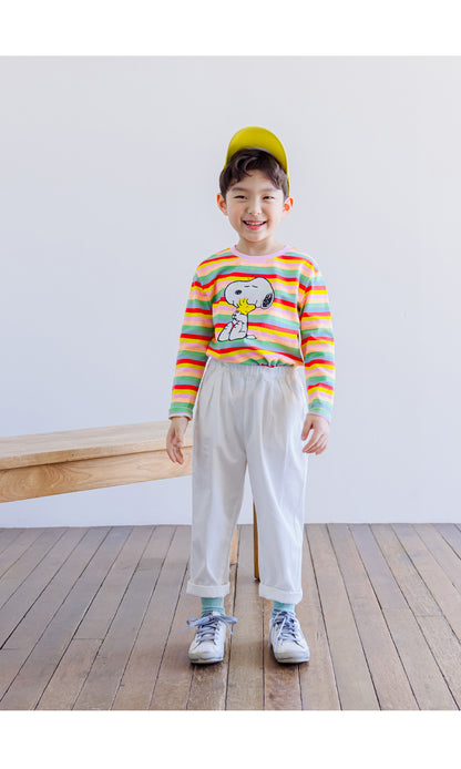 [PRE-ORDER] Lightweight Unisex Spring Tapered Cotton Trousers – Kids Pleated Baggy Pants
