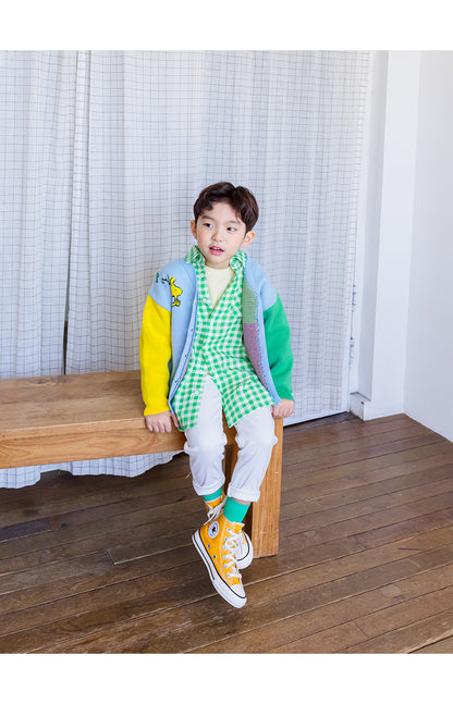 [PRE-ORDER] Kids Unisex Snoopy Ribbon Knit Cardigan