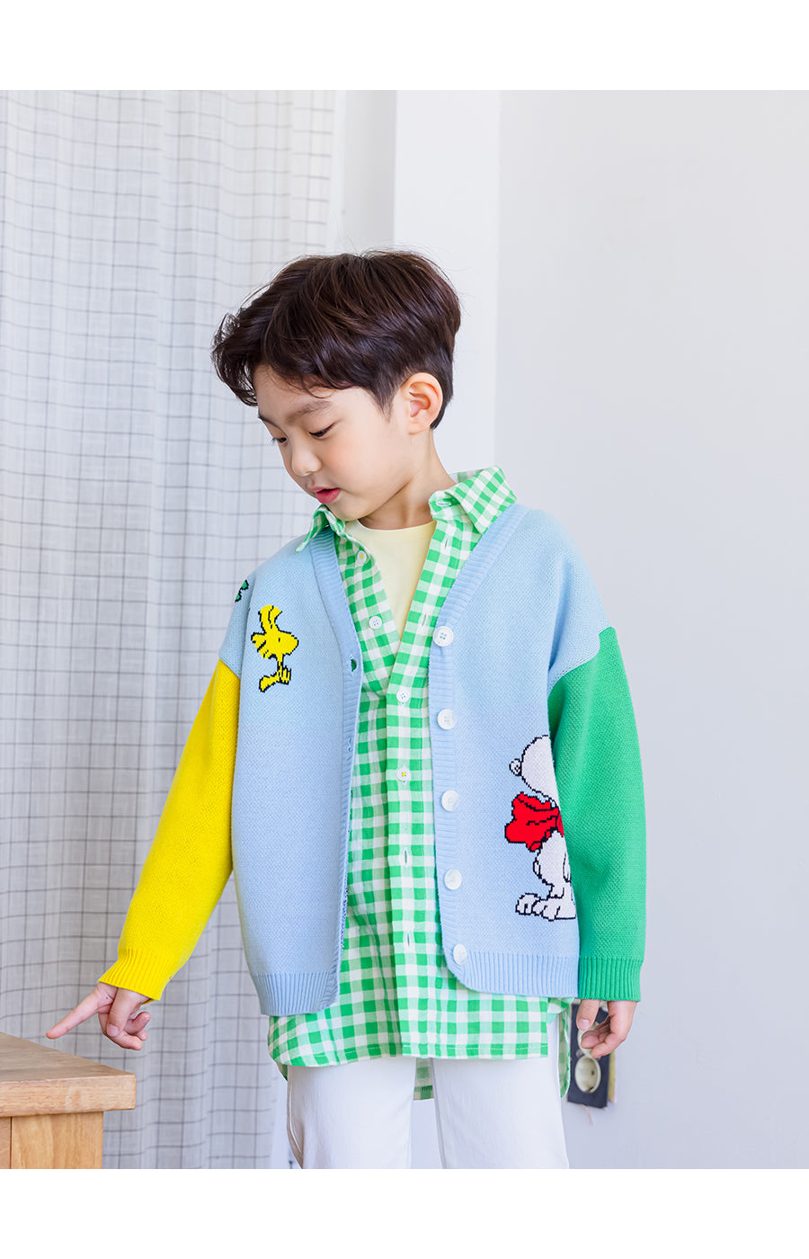 [PRE-ORDER] Kids Unisex Snoopy Ribbon Knit Cardigan
