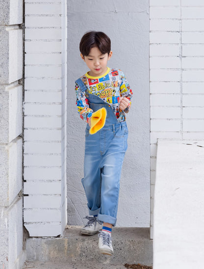 [PRE-ORDER] Kids Unisex Stretchy Baggy Overalls – Lightweight Suspender Pants