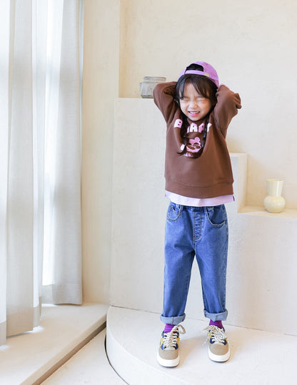 BE HAPPY: Cotton Unisex Pullover Sweatshirt