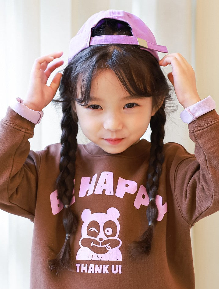 BE HAPPY: Cotton Unisex Pullover Sweatshirt