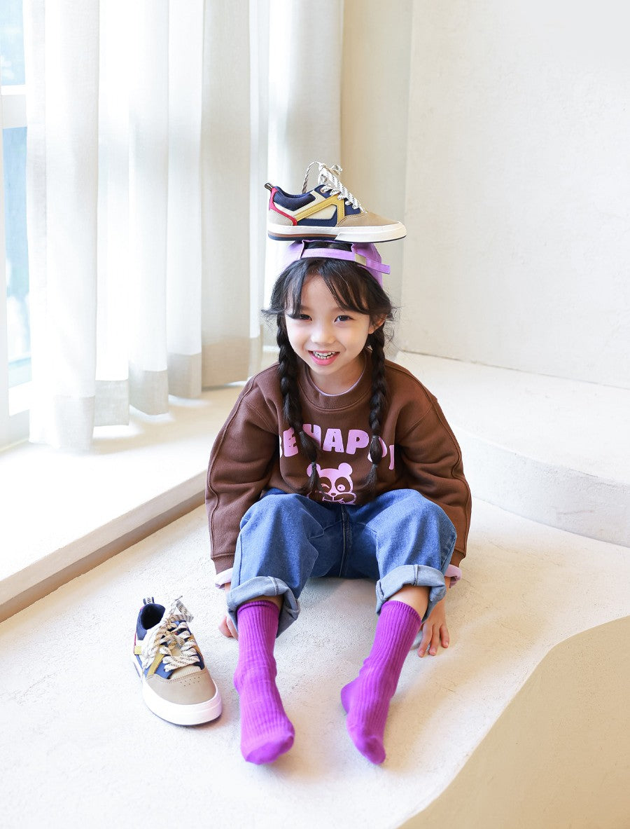 BE HAPPY: Cotton Unisex Pullover Sweatshirt