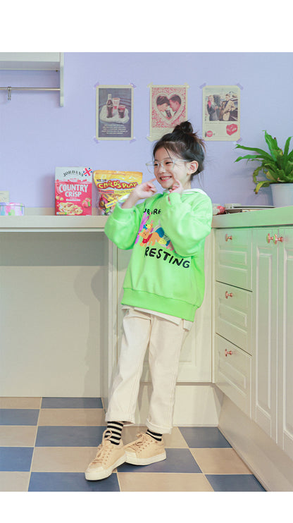 [PRE-ORDER] Kids Straight Cotton Pants with Color Stitch – Comfortable Daily Wear