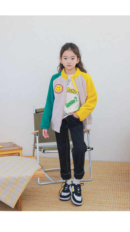 [PRE-ORDER] Kids Straight Cotton Pants with Color Stitch – Comfortable Daily Wear