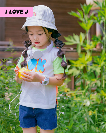 ORANI 3/4 Denim Neon Stitch Unisex Shorts