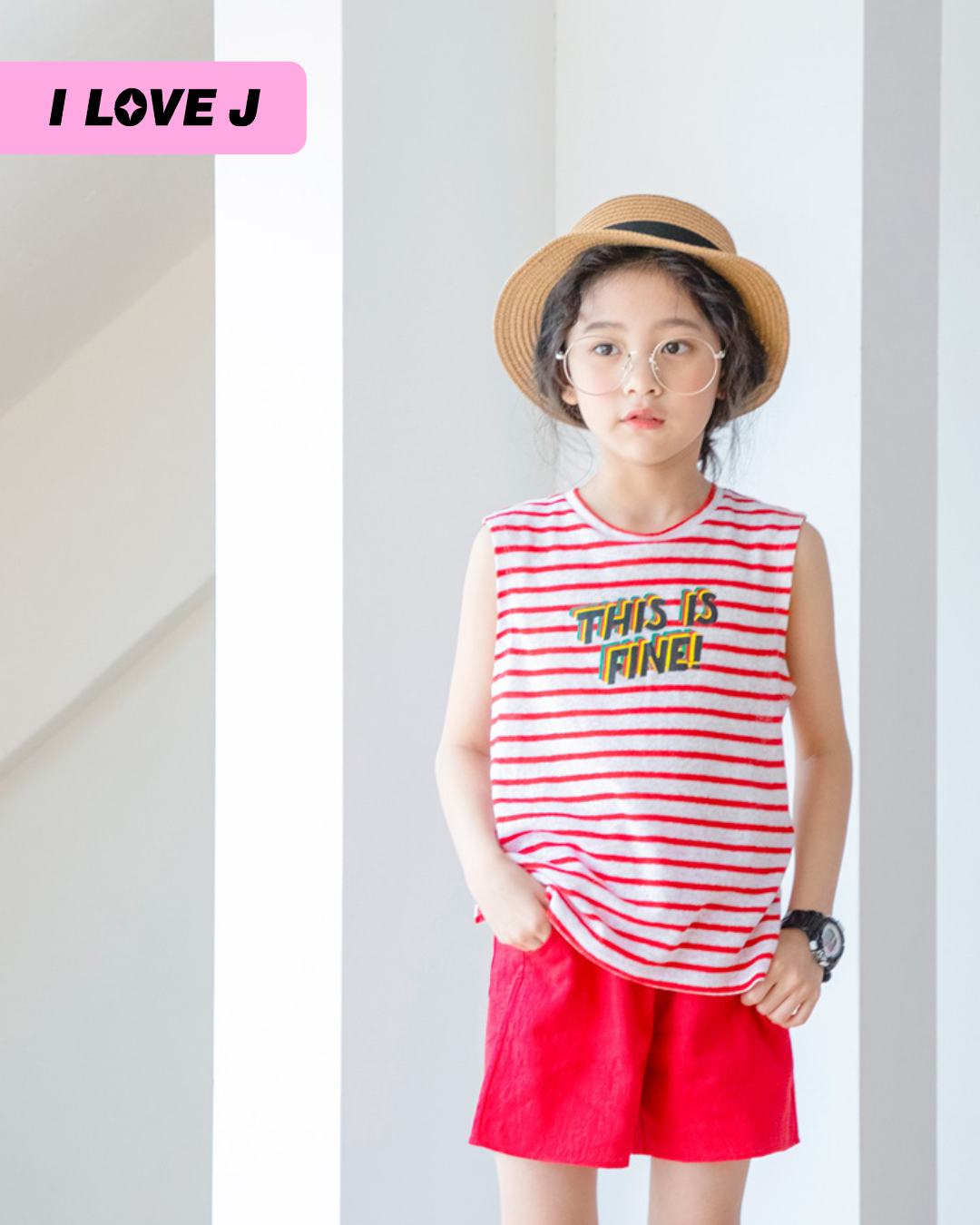 LURI Cotton Stripe Sleeveless Unisex Top