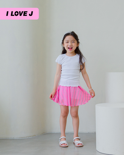 BLING Lightweight Striped Skirt with Inner Pants