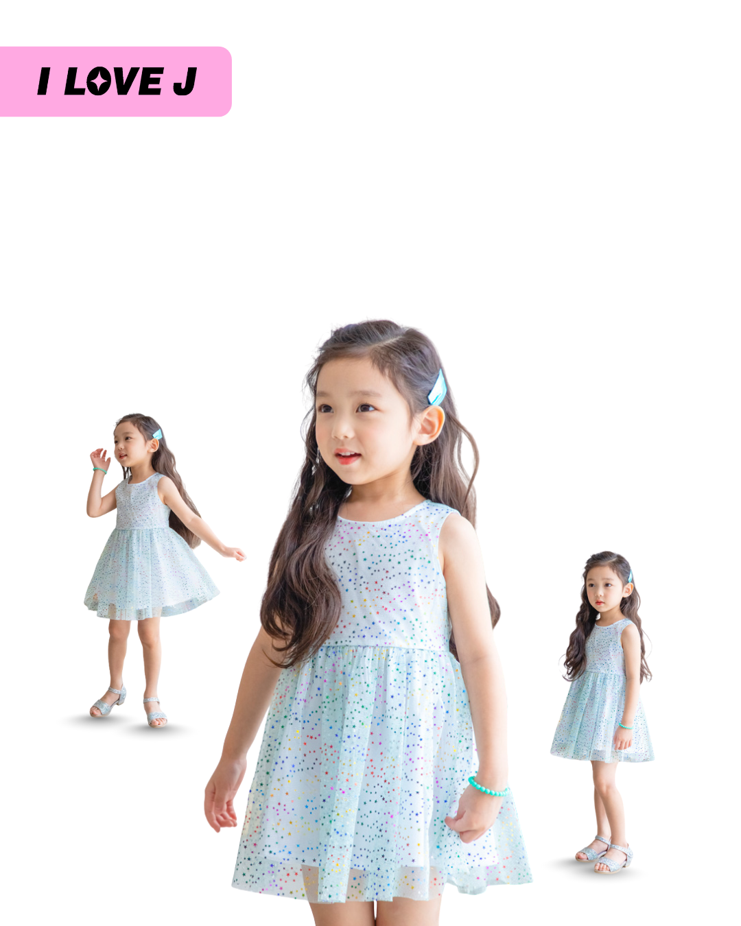 Rainbow Star Lace Dress