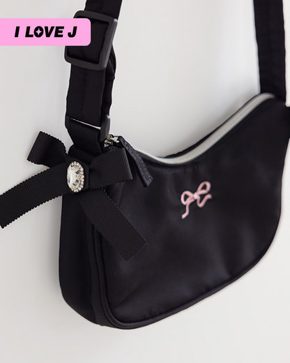 Stuffer Ribbon Nylon Hobo Bag
