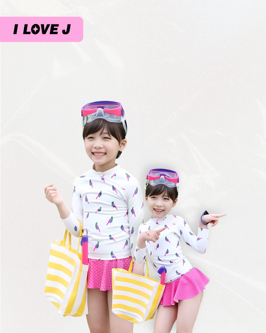 Tropical Bird Longsleeve Swimwear