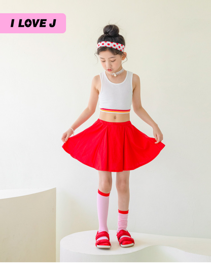 Round Flare Skirt With Inner Shorts