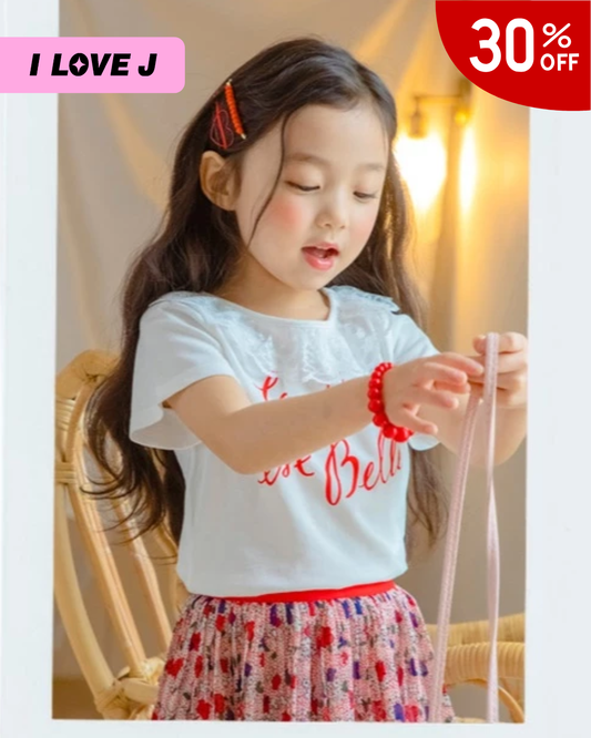 PEACH Poly-Chiffon Floral Skirt With Inner