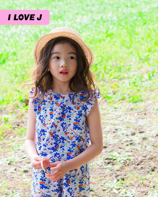 NELLY Floral Frill Top and Bottom Outfit Kids Coordinates