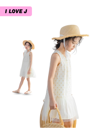 Metal Star Lace Dress