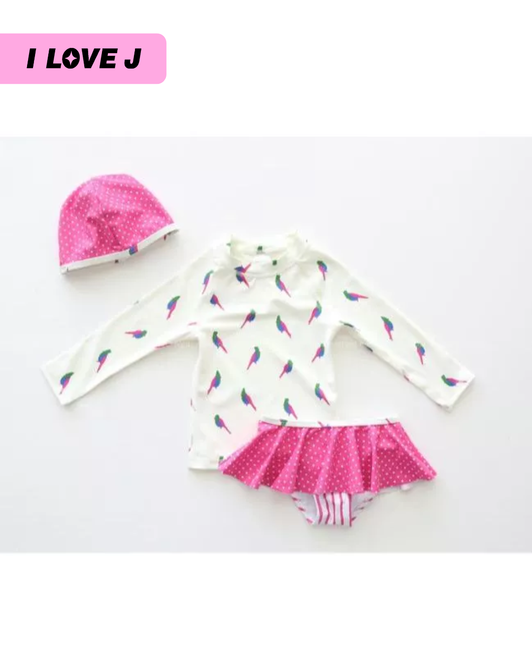 Tropical Bird Longsleeve Swimwear