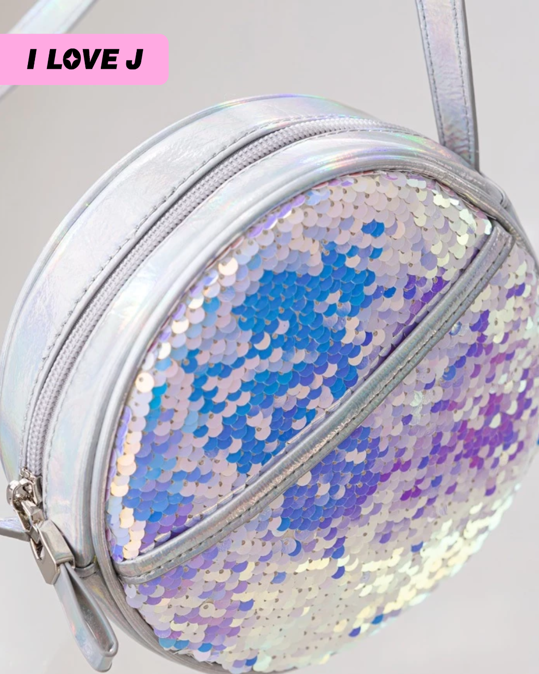 Sequin Round Crossbody Kids Bag