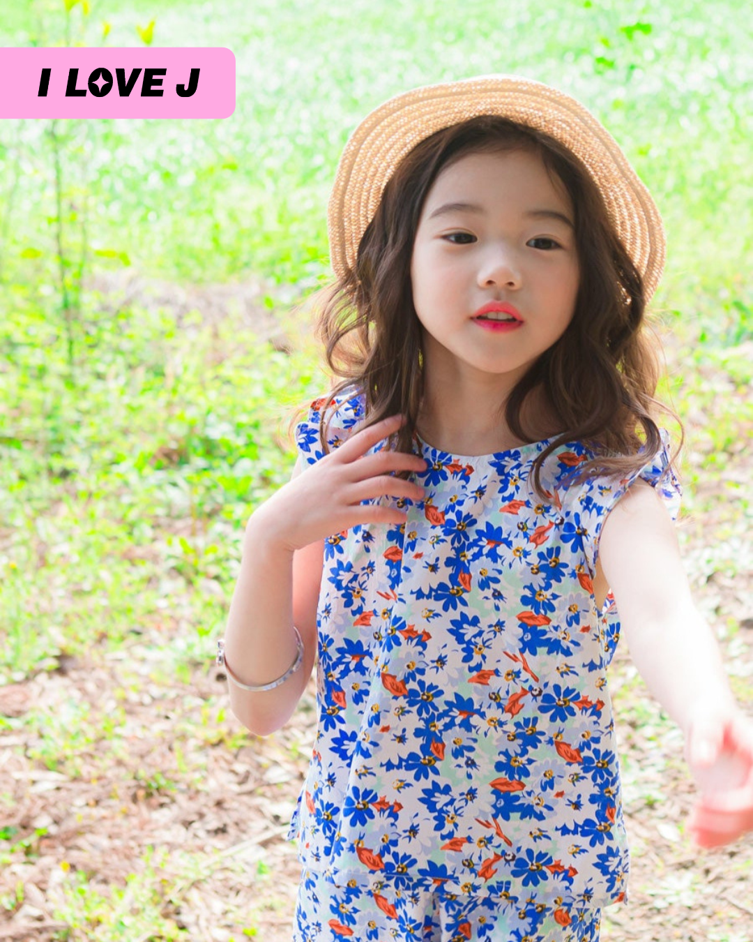 NELLY Floral Frill Top and Bottom Outfit Kids Coordinates