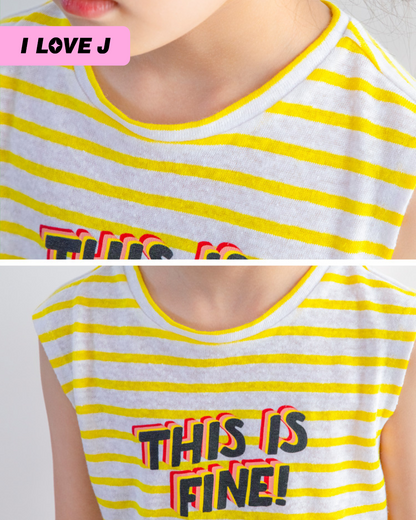 Fine Stripe Unisex Sleeveless Top