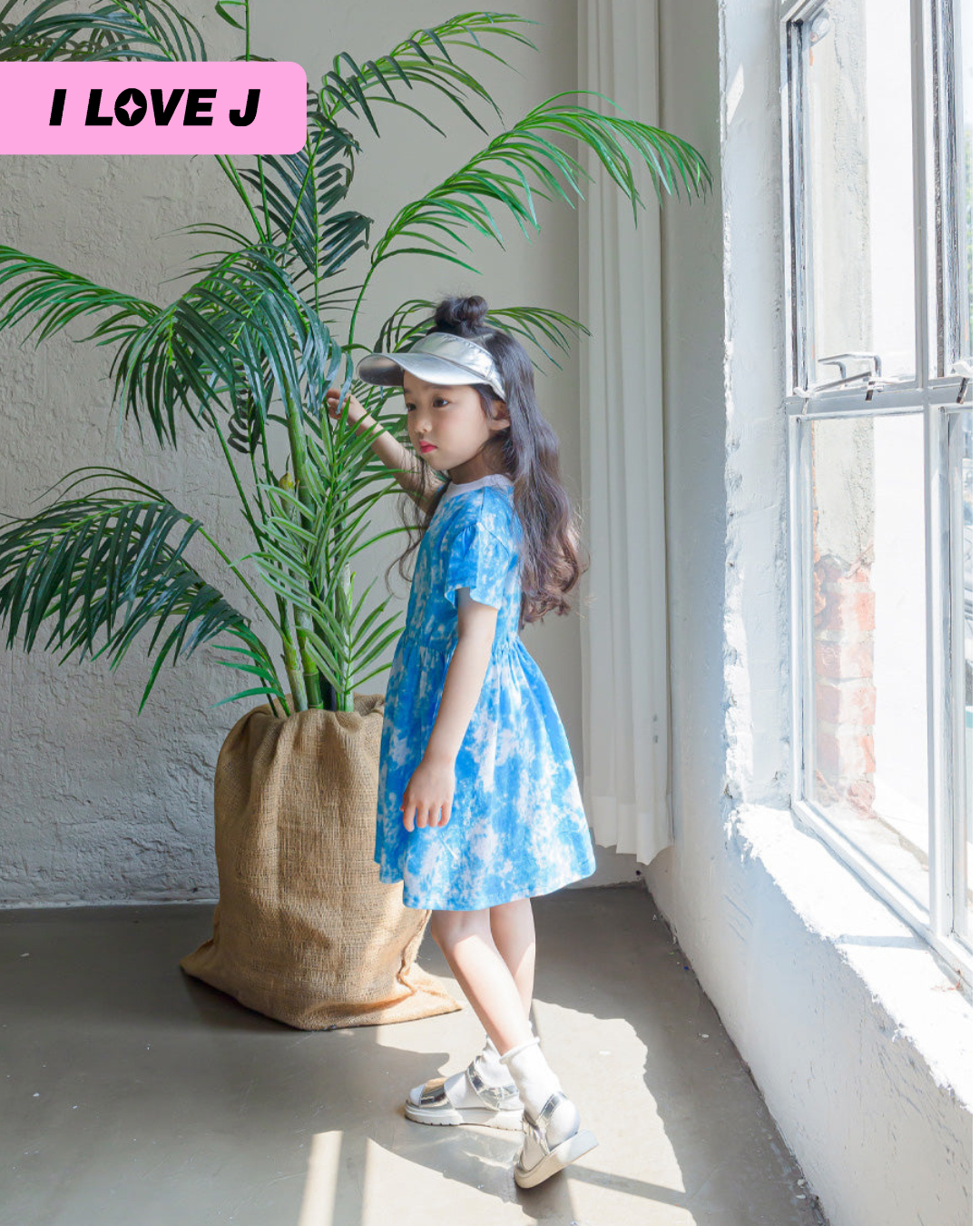NAYEOM Tie-Dye Short Sleeve Summer Dress