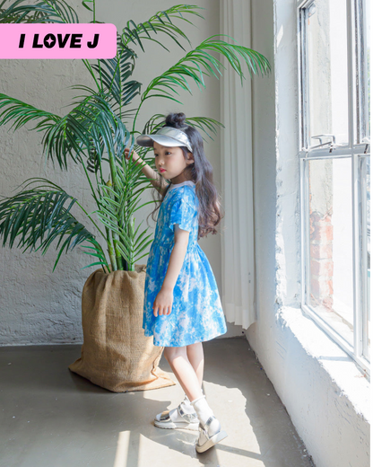 NAYEOM Tie-Dye Short Sleeve Summer Dress