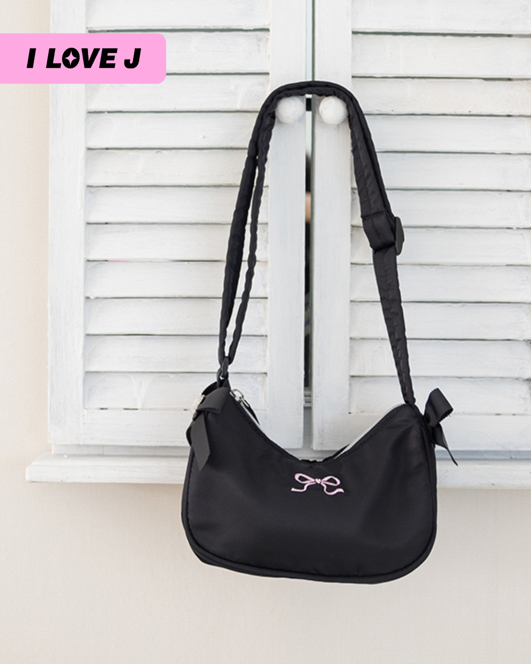 Stuffer Ribbon Nylon Hobo Bag