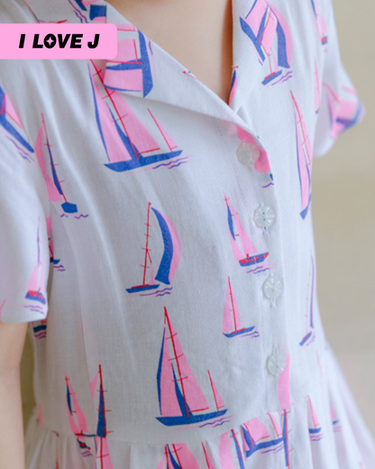 Cute Button-Up Yacht Dress