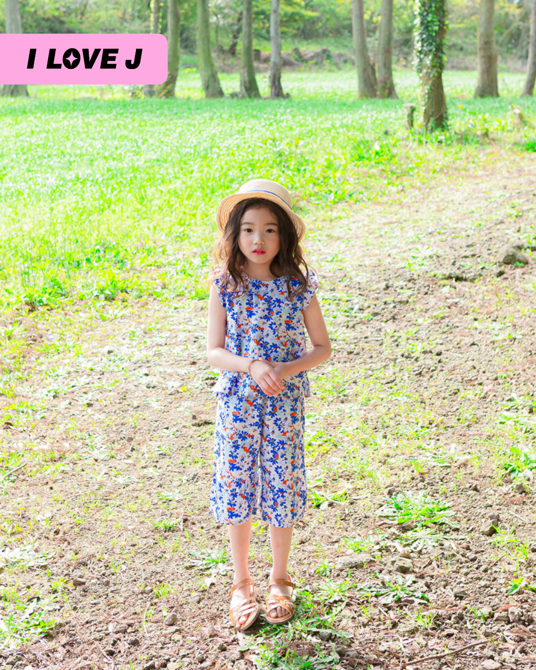 NELLY Floral Frill Top and Bottom Outfit Kids Coordinates
