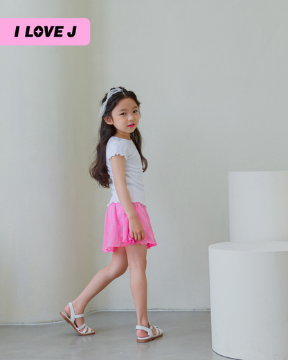 BLING Lightweight Striped Skirt with Inner Pants