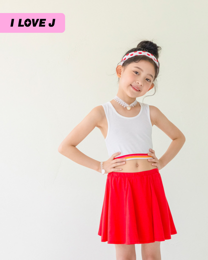 Round Flare Skirt With Inner Shorts
