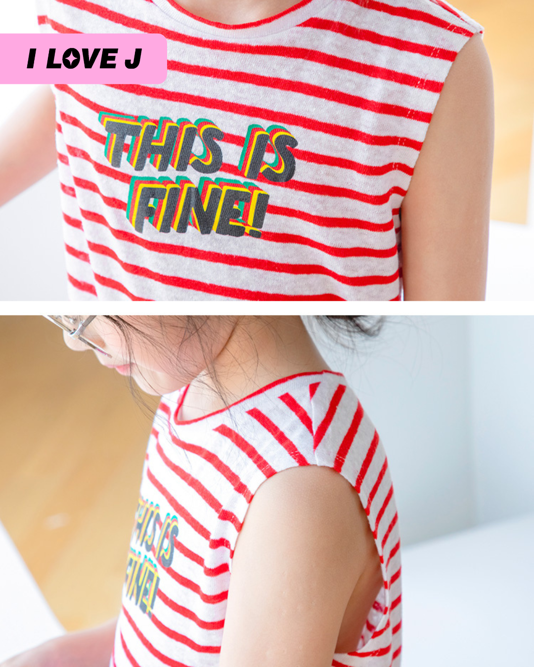 Fine Stripe Unisex Sleeveless Top