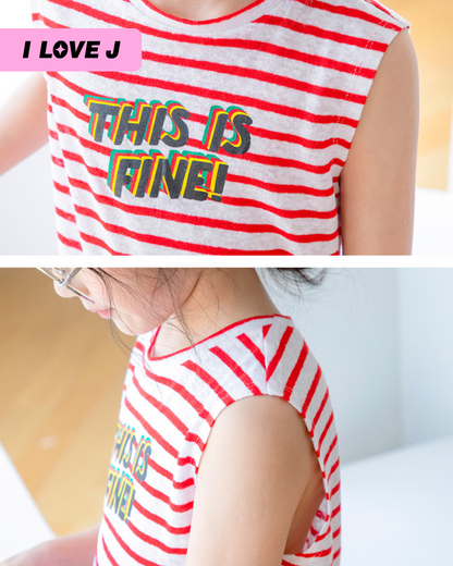 Fine Stripe Unisex Sleeveless Top