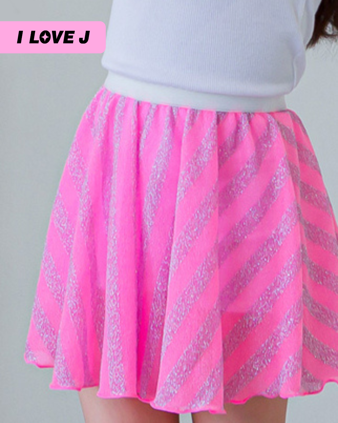 BLING Lightweight Striped Skirt with Inner Pants