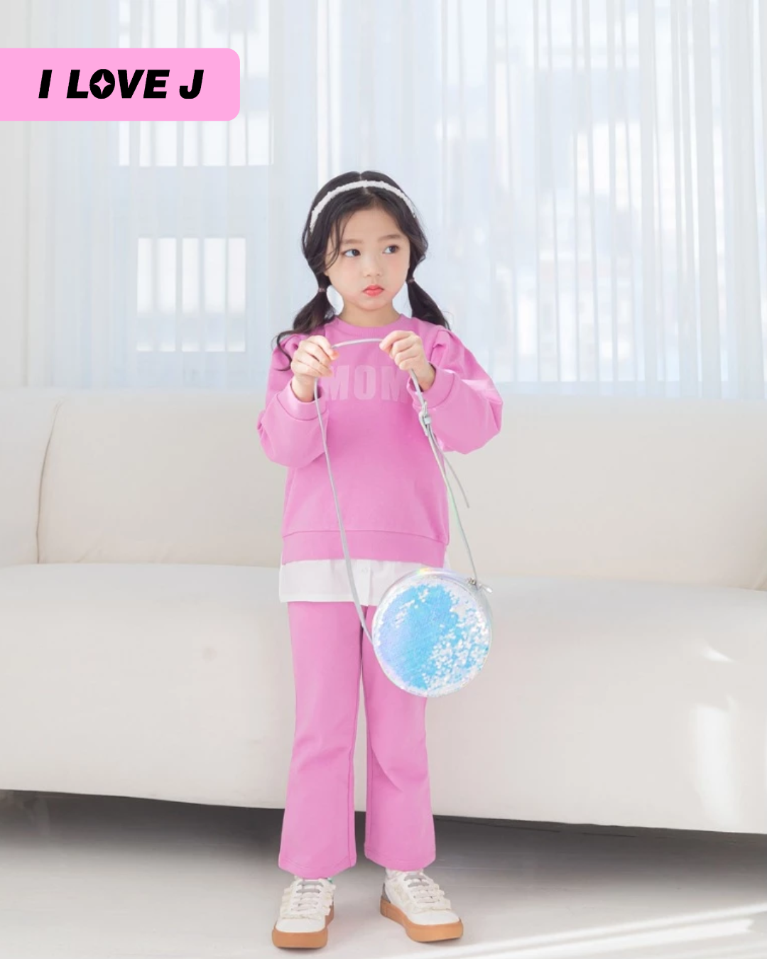 Sequin Round Crossbody Kids Bag