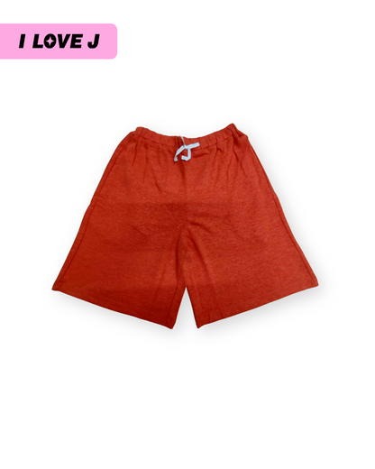 Red Striped Sleeveless Top + Half-Length Kids Shorts