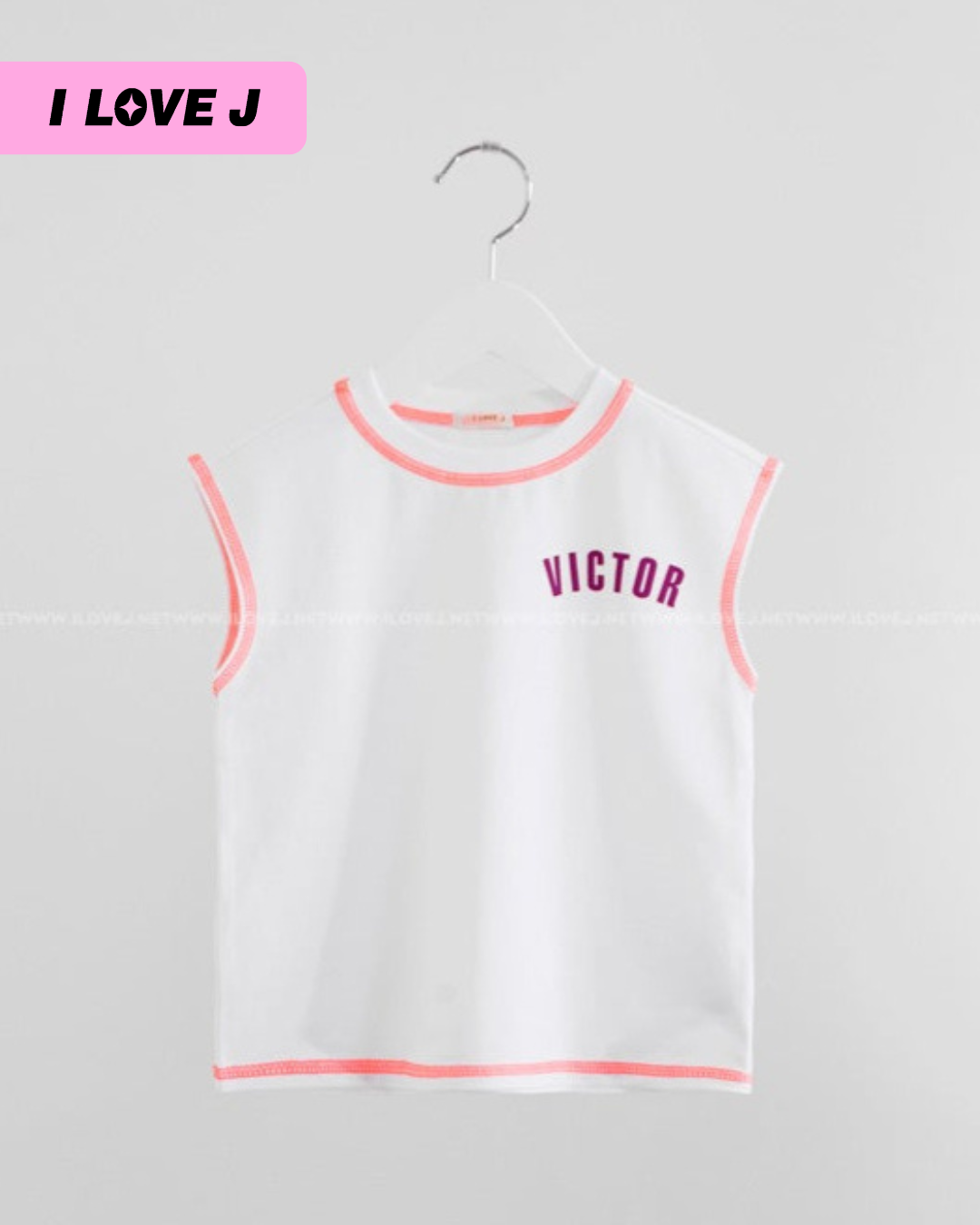VICTOR Unisex White Sleeveless Shirt