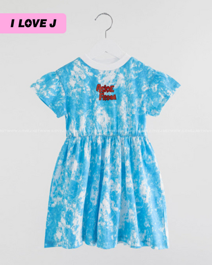 NAYEOM Tie-Dye Short Sleeve Summer Dress