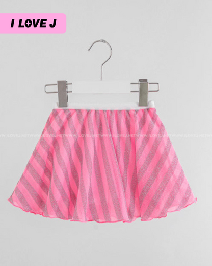 BLING Lightweight Striped Skirt with Inner Pants