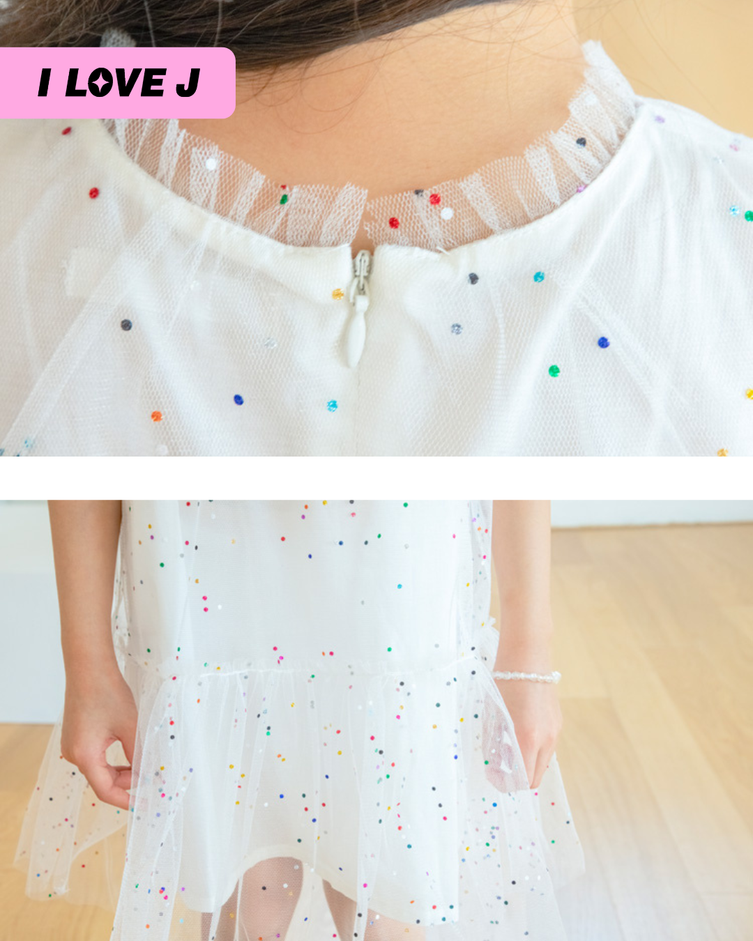 Ola Polka Dot Mesh Party Dress