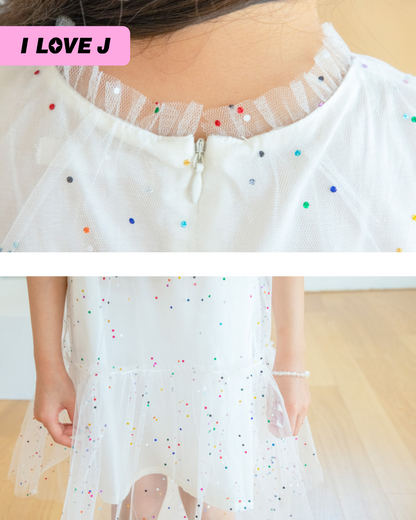 Ola Polka Dot Mesh Party Dress
