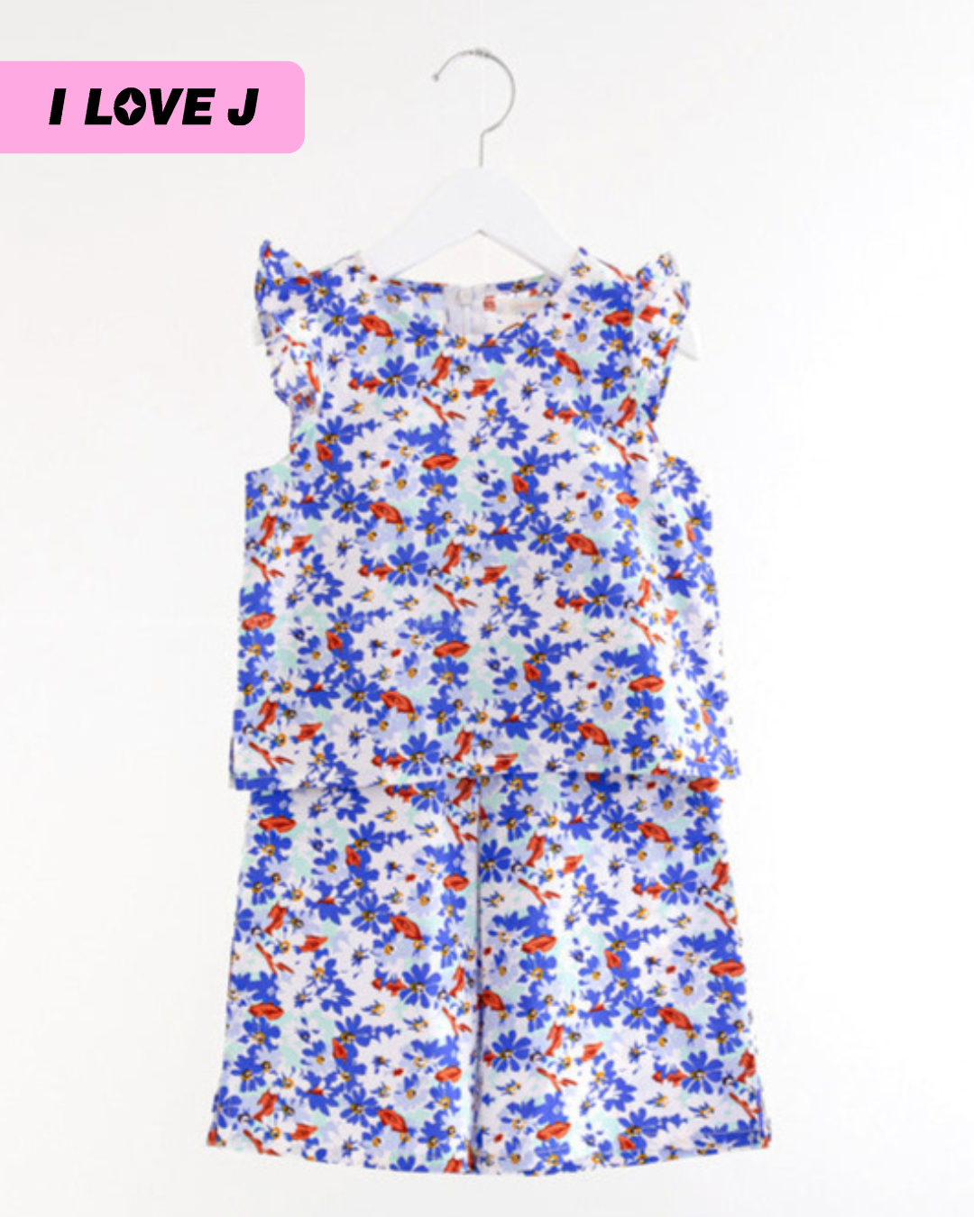 NELLY Floral Frill Top and Bottom Outfit Kids Coordinates